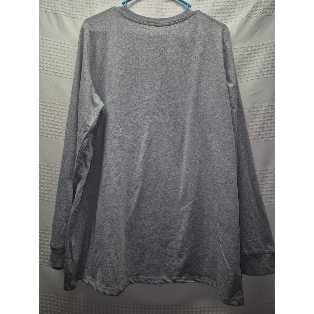State of Mind Shirt Womens Size XXL Grey "Halloweentown" Long Sleeve Crew Neck - Picture 6 of 7